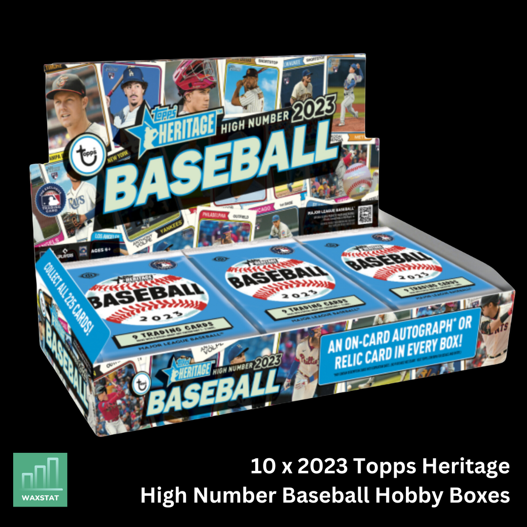 10 x 2023 Topps Heritage High # Baseball Hobby Boxes for $299