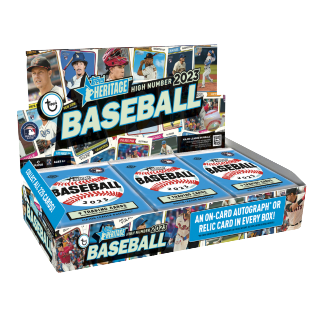10 x 2023 Topps Heritage High # Baseball Hobby Boxes for $299